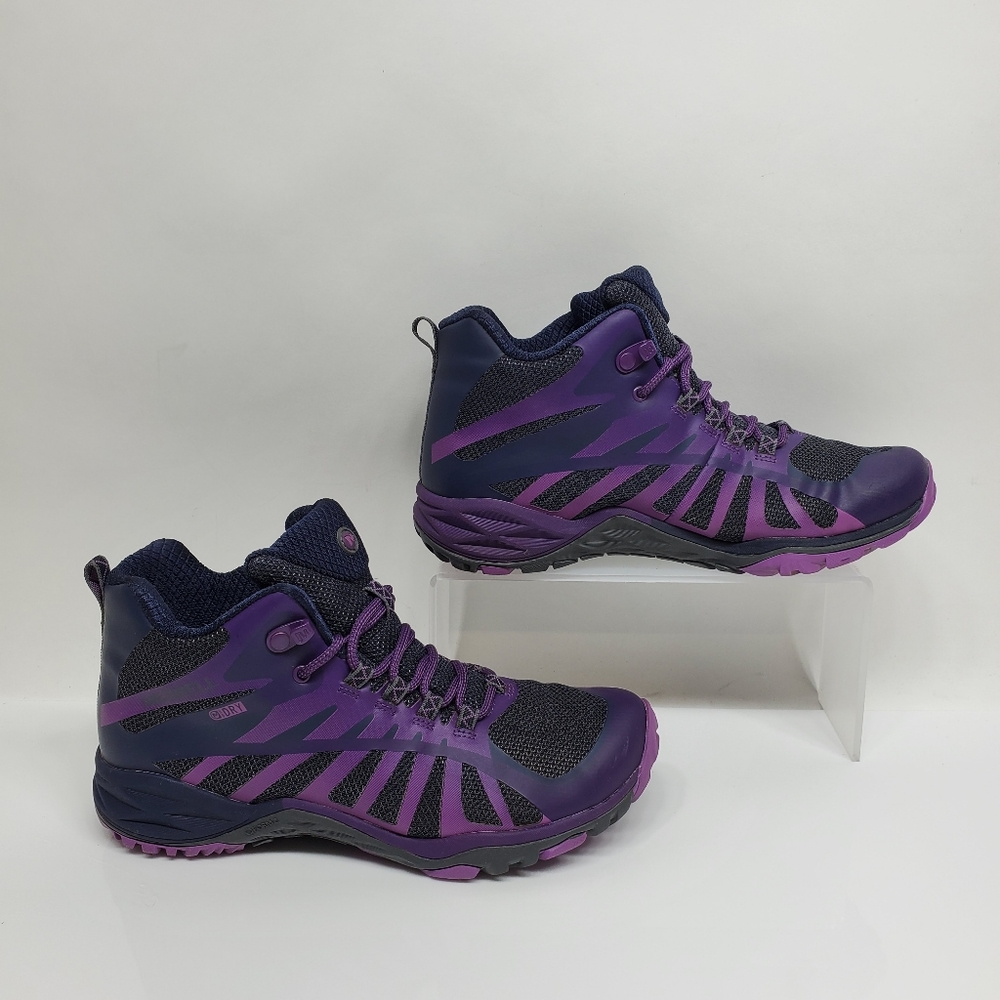 Merrell Purple and Black Lace-Up Hiking Boots